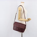 Cartier Must Line Shoulder Bag Leather Bordeaux Gold Tone Auth bs38005A-27