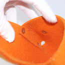 HERMES Etui Cult GM Pouch Felt Orange Silver Auth bs38006-17
