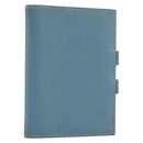 HERMES Agenda PM Day Planner Cover Leather Light Blue Silver Auth bs38008-1