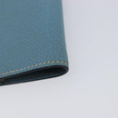 HERMES Agenda PM Day Planner Cover Leather Light Blue Silver Auth bs38008-11