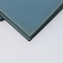 HERMES Agenda PM Day Planner Cover Leather Light Blue Silver Auth bs38008-12