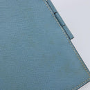 HERMES Agenda PM Day Planner Cover Leather Light Blue Silver Auth bs38008-14