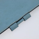 HERMES Agenda PM Day Planner Cover Leather Light Blue Silver Auth bs38008-15