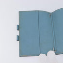 HERMES Agenda PM Day Planner Cover Leather Light Blue Silver Auth bs38008-18