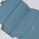 HERMES Agenda PM Day Planner Cover Leather Light Blue Silver Auth bs38008-19