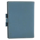 HERMES Agenda PM Day Planner Cover Leather Light Blue Silver Auth bs38008-3