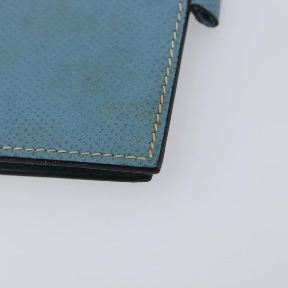 HERMES Agenda PM Day Planner Cover Leather Light Blue Silver Auth bs38008