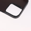 CHANEL iPhone Case Caviar Skin iPhone15 Pro Black Gold Tone CC Auth bs38010-13