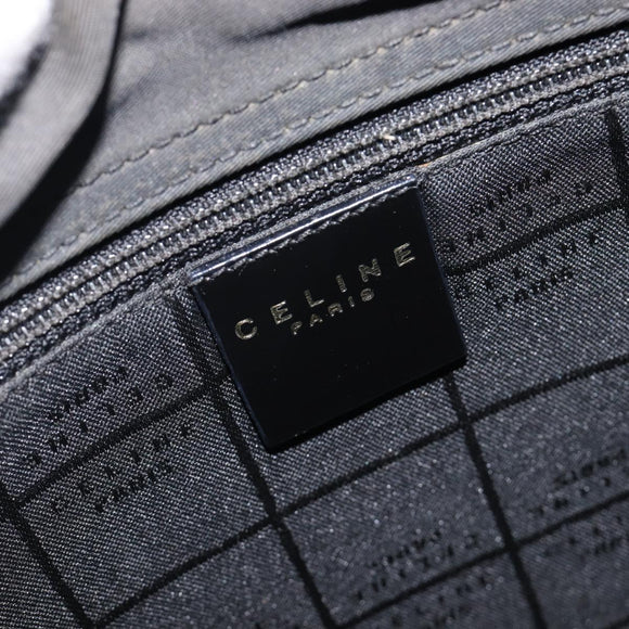 CELINE Hand Bag Patent Black Auth bs38013