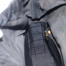 CELINE Hand Bag Patent Black Auth bs38013-21