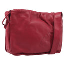 LOEWE Shoulder Bag Leather Red Gold Tone Auth bs38014-1