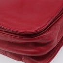 LOEWE Shoulder Bag Leather Red Gold Tone Auth bs38014-12