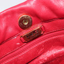 LOEWE Shoulder Bag Leather Red Gold Tone Auth bs38014-14