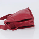 LOEWE Shoulder Bag Leather Red Gold Tone Auth bs38014-5