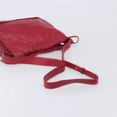 LOEWE Shoulder Bag Leather Red Gold Tone Auth bs38014-7