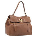 Saint Laurent Muse To Hand Bag Leather Brown Gold Tone 229680 Auth bs38016-1