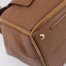 Saint Laurent Muse To Hand Bag Leather Brown Gold Tone 229680 Auth bs38016-12