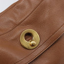 Saint Laurent Muse To Hand Bag Leather Brown Gold Tone 229680 Auth bs38016-15