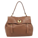 Saint Laurent Muse To Hand Bag Leather Brown Gold Tone 229680 Auth bs38016-2