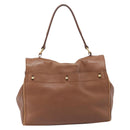 Saint Laurent Muse To Hand Bag Leather Brown Gold Tone 229680 Auth bs38016-3