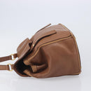 Saint Laurent Muse To Hand Bag Leather Brown Gold Tone 229680 Auth bs38016-5