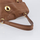 Saint Laurent Muse To Hand Bag Leather Brown Gold Tone 229680 Auth bs38016-7