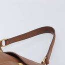 Saint Laurent Muse To Hand Bag Leather Brown Gold Tone 229680 Auth bs38016-8