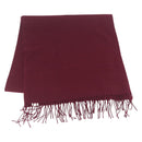 HERMES Scarf Cashmere Bordeaux Auth bs38022-1
