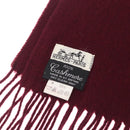 HERMES Scarf Cashmere Bordeaux Auth bs38022-8