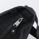 HERMES Akapu Luco Bandouliere MM Shoulder Bag Nylon Black Silver Auth bs38026-14