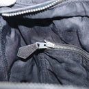 HERMES Akapu Luco Bandouliere MM Shoulder Bag Nylon Black Silver Auth bs38026-18