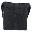 HERMES Akapu Luco Bandouliere MM Shoulder Bag Nylon Black Silver Auth bs38026-3