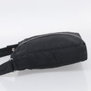 HERMES Akapu Luco Bandouliere MM Shoulder Bag Nylon Black Silver Auth bs38026-4