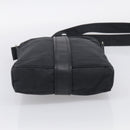 HERMES Akapu Luco Bandouliere MM Shoulder Bag Nylon Black Silver Auth bs38026-9