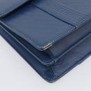 Gianni Versace Hand Bag Leather Blue Gold Auth bs38034-11
