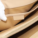 CELINE Tote Bag Leather Beige Gold Auth bs38036-15