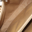 CELINE Tote Bag Leather Beige Gold Auth bs38036-22