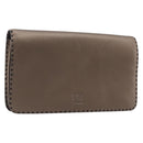 LOEWE Clutch Bag Leather Brown Auth bs38037-1