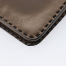 LOEWE Clutch Bag Leather Brown Auth bs38037-11