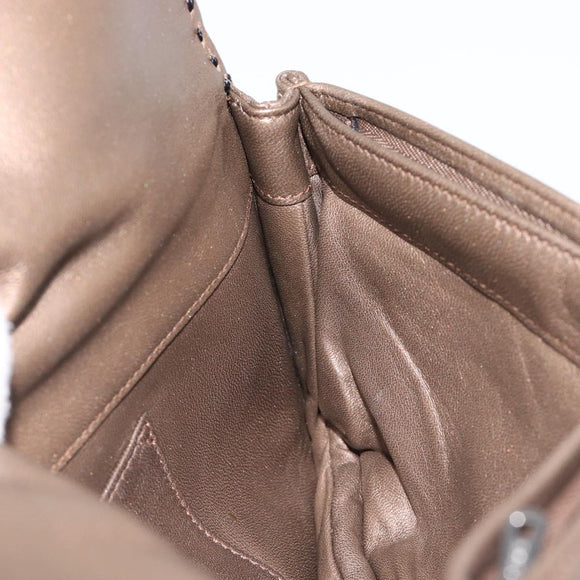 LOEWE Clutch Bag Leather Brown Auth bs38037