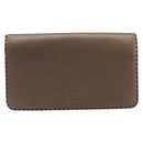 LOEWE Clutch Bag Leather Brown Auth bs38037-2