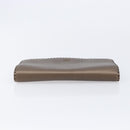 LOEWE Clutch Bag Leather Brown Auth bs38037-6