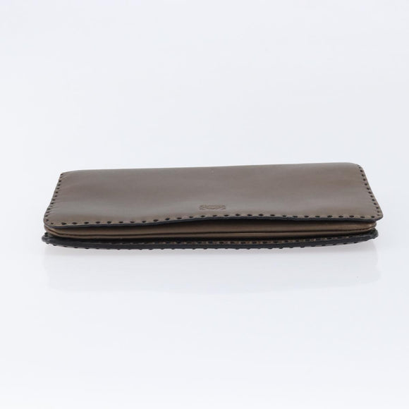 LOEWE Clutch Bag Leather Brown Auth bs38037