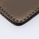 LOEWE Clutch Bag Leather Brown Auth bs38037-9