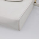 HERMES Shoulder Bag Leather White Gold Auth bs38040-10