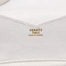 HERMES Shoulder Bag Leather White Gold Auth bs38040-14
