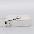 HERMES Shoulder Bag Leather White Gold Auth bs38040-4