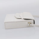 HERMES Shoulder Bag Leather White Gold Auth bs38040-5