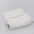 HERMES Shoulder Bag Leather White Gold Auth bs38040-6