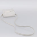HERMES Shoulder Bag Leather White Gold Auth bs38040-7
